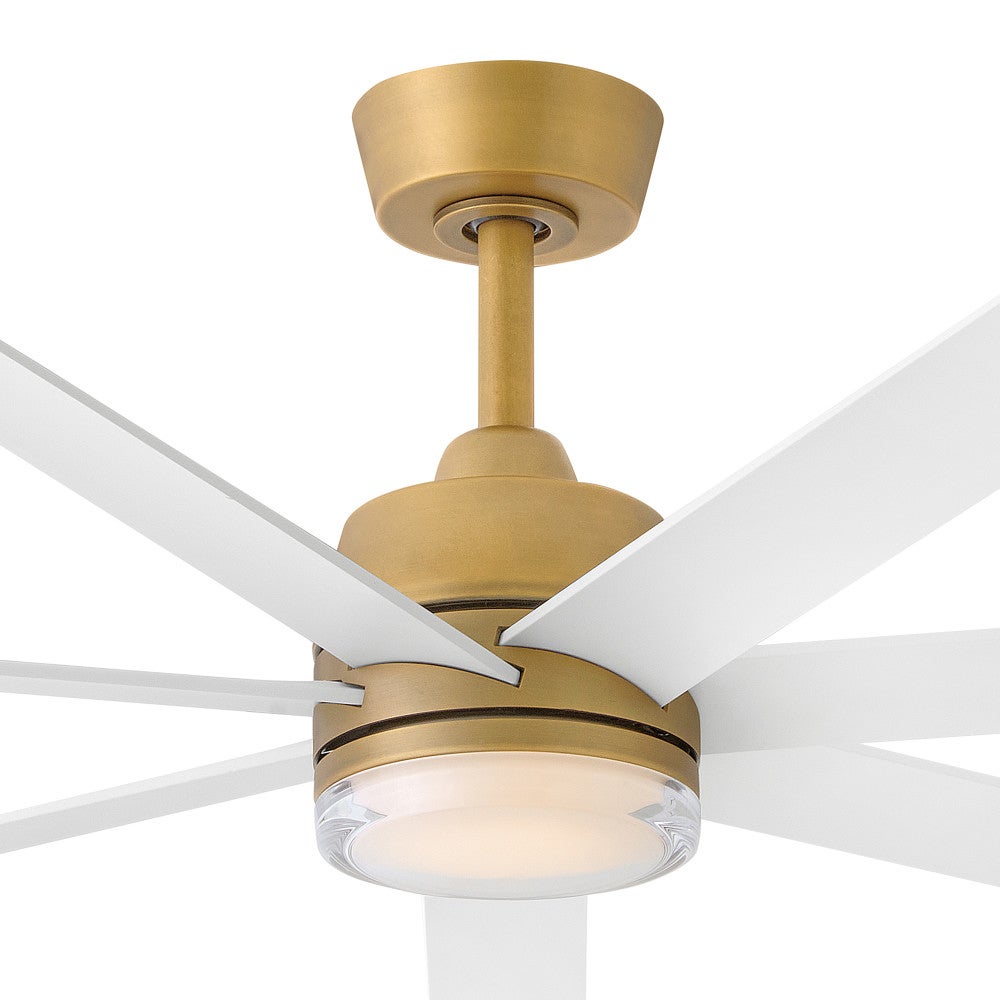 Éclairage intelligent LED Hinkley 910656FHB-LDD Ventilateur  en laiton Heritage