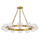Fredrick Ramond FR30524LCB Coco Crackle Glass Chandelier in Lacquered Brass