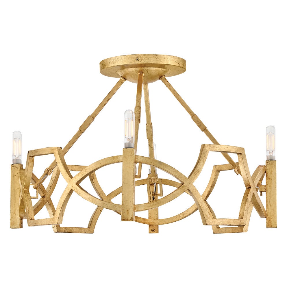 Hinkley Lighting 45783DA Leona Semi-Flush Mount in Distressed Brass