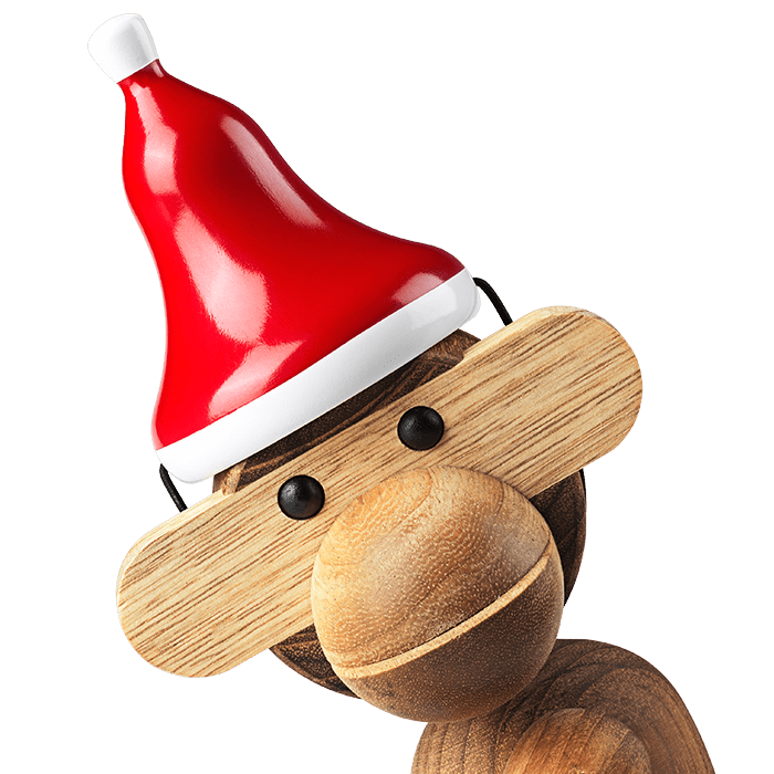 Kay Bojesen 39333 Bonnet de Père Noël pour figurines en bois rouge/blanc