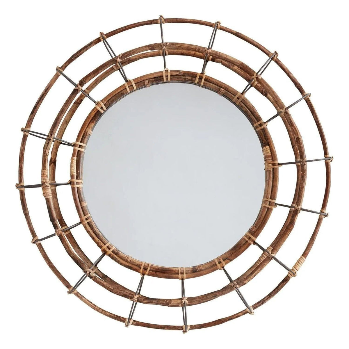 Capital Lighting Fixture Company - 31" Round Blazed Rattan Mirror - 735701MM | Montreal Lighting & Hardware