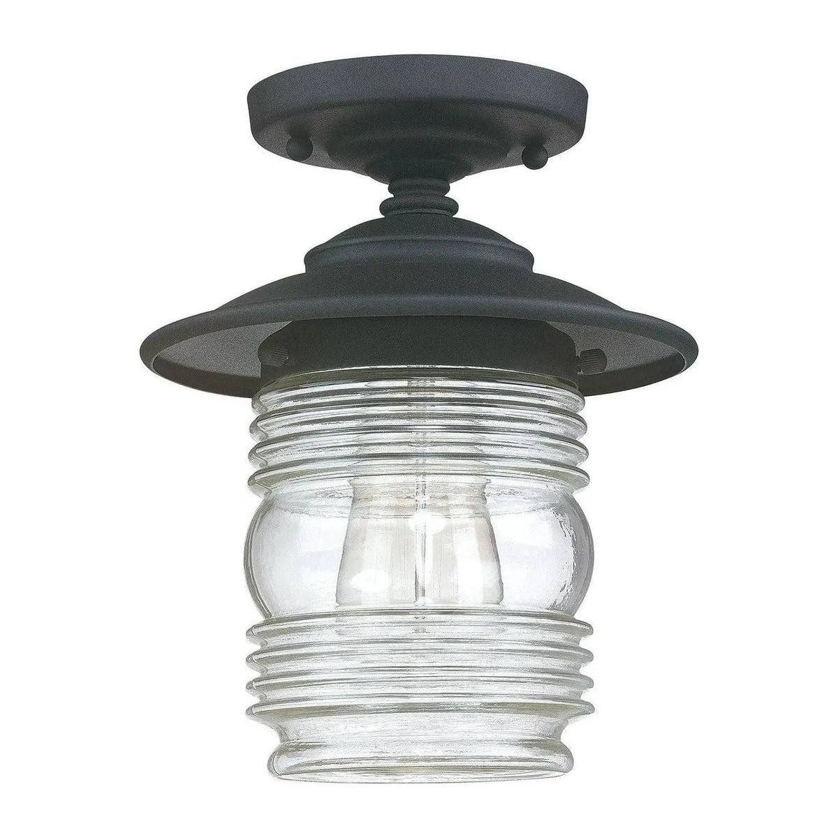 Capital Lighting Fixture Company - Creekside Outdoor Flush Mount - 9677BK | Montreal Lighting & Hardware