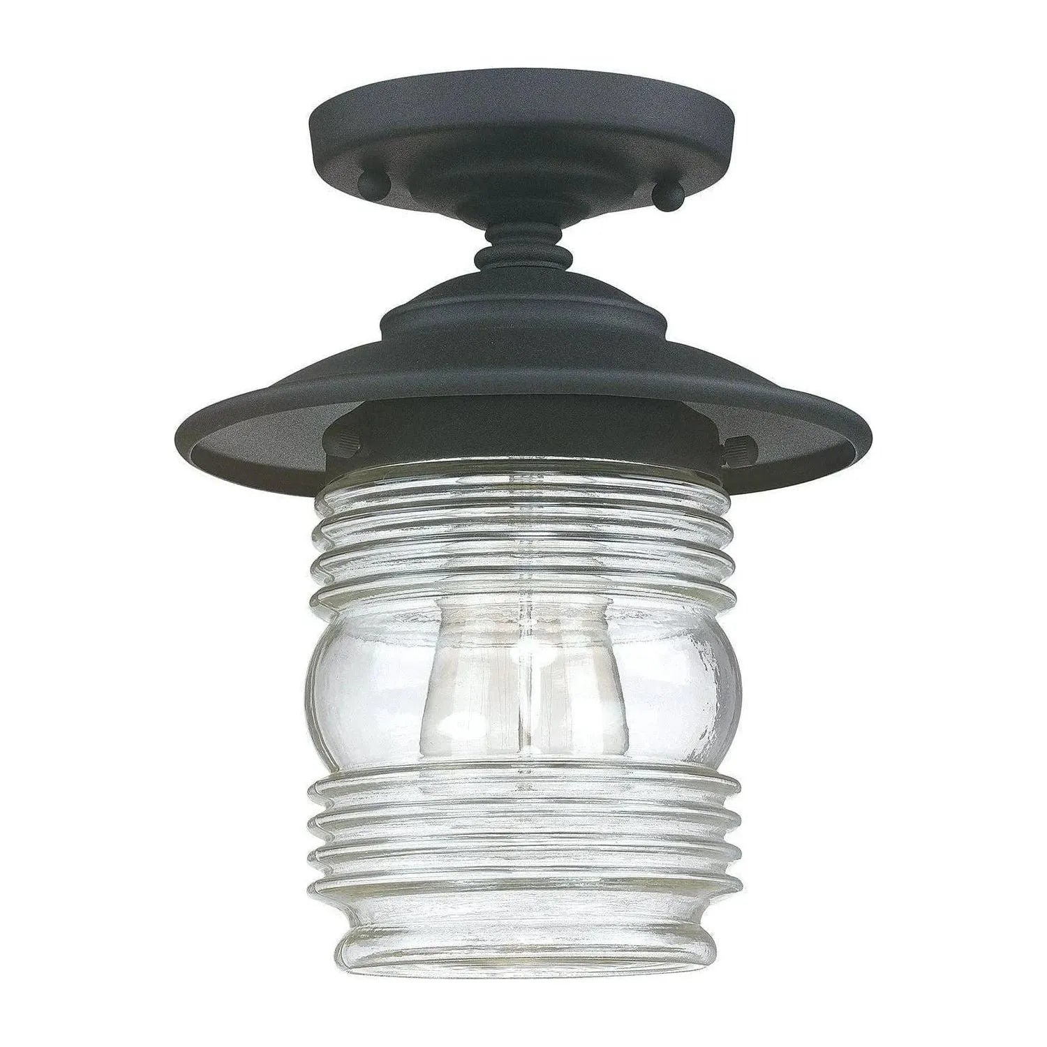 Capital Lighting Fixture Company - Creekside Outdoor Flush Mount - 9607BK | Montreal Lighting & Hardware