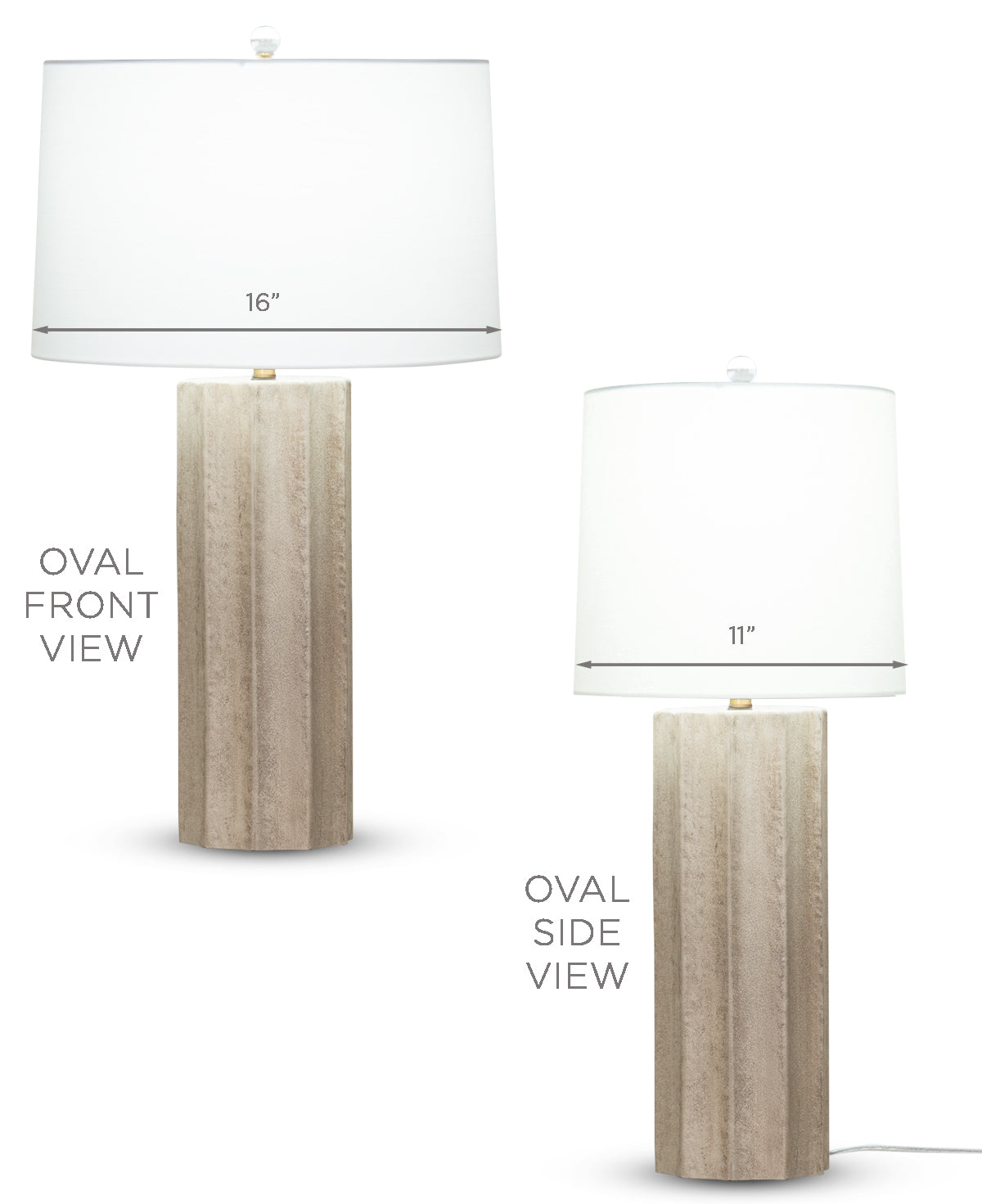 Capri Table Lamp - FLO-4403-OVAL-OWL