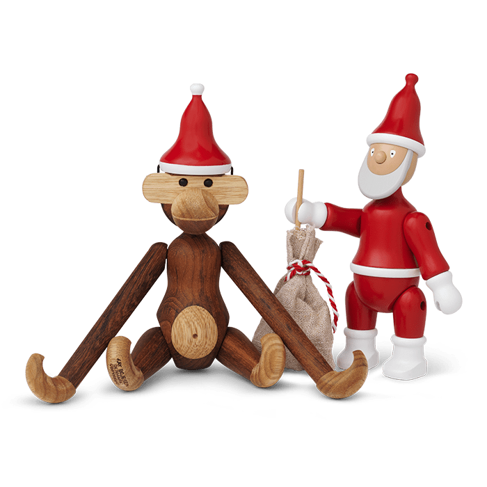 Kay Bojesen 39236 Bonnet de Père Noël pour figurines en bois rouge/blanc