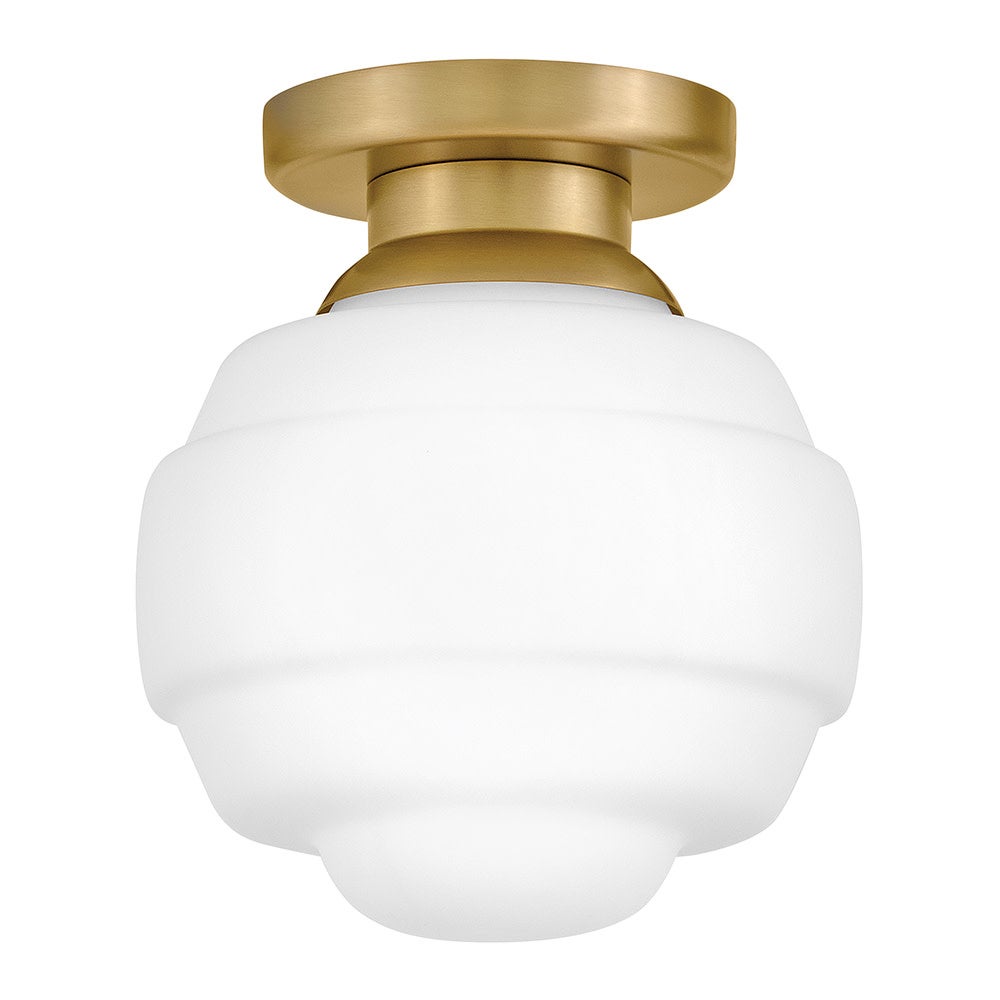 Lark 84321LCB Penny Flush Mount in Lacquered Brass