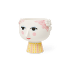 Bjørn Wiinblad 56535 Eva Flowerpot on Base in Pink/Yellow