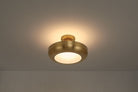 Europhase 50389-025 Macey LED Semi-Plafonnier en laiton antique