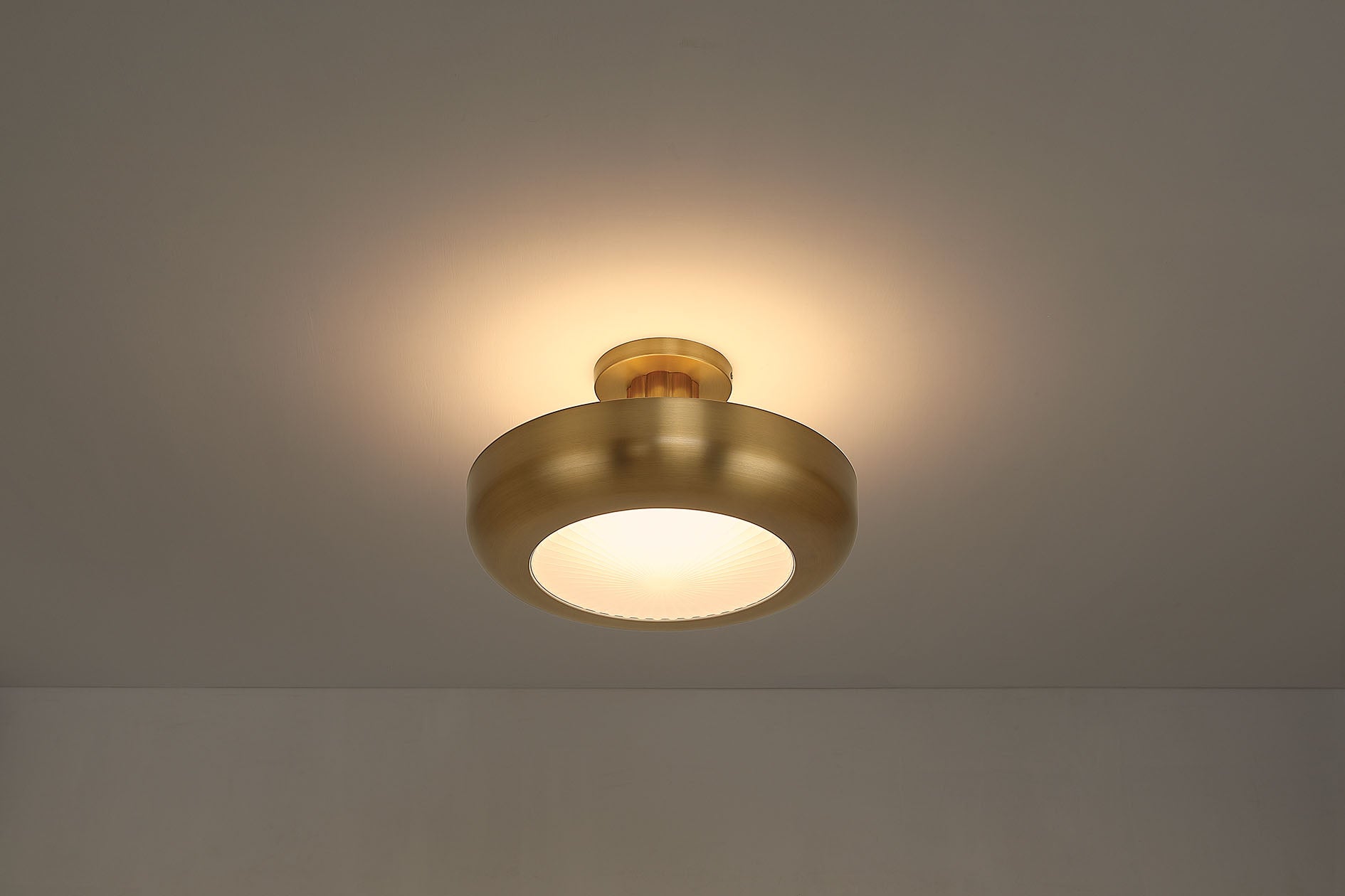 Eurofase 50389-025 Macey LED Semi-Flush Mount in Antique Brass
