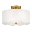 Lark 84381LCB Bliss Scalloped Flush Mount in Lacquered Brass