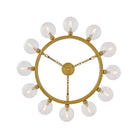 Fredrick Ramond FR30524LCB Coco Crackle Glass Chandelier in Lacquered Brass
