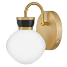 Meuble-lavabo Lucy de Lark (réf. 85590LCB-BK) en laiton laqué avec accents noirs