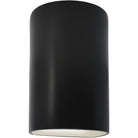 Justice Designs CER-5945-CRB-LED1-1000 Ambiance Small Cylinder LED Wall Sconce in Carbon Matte Black