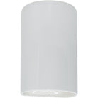 Justice Designs CER-5945-WHT-LED1-1000 Ambiance Small Cylinder LED Wall Sconce in Gloss White