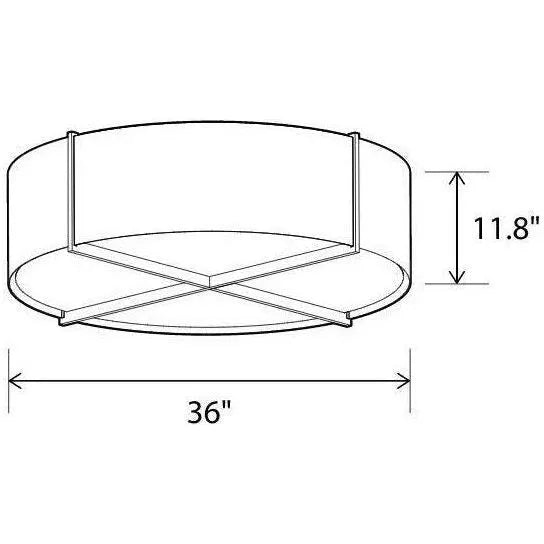 Cerno - Plura 36 Flushmount - 08-100-36DA-27P1 | Montreal Lighting & Hardware