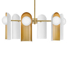 Lark 84236LCB-SO Zuri Tier in Lacquered Brass with Satin Off-White accents