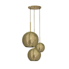 Dounia Home - DH-ARI3LIG-MD-PC - Aria 3-Light Globe Chandelier - Polished Copper