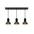 Dounia Home - DH-MARLIN3-BRS - Maria linear 3 globe chandelier - Polished Brass