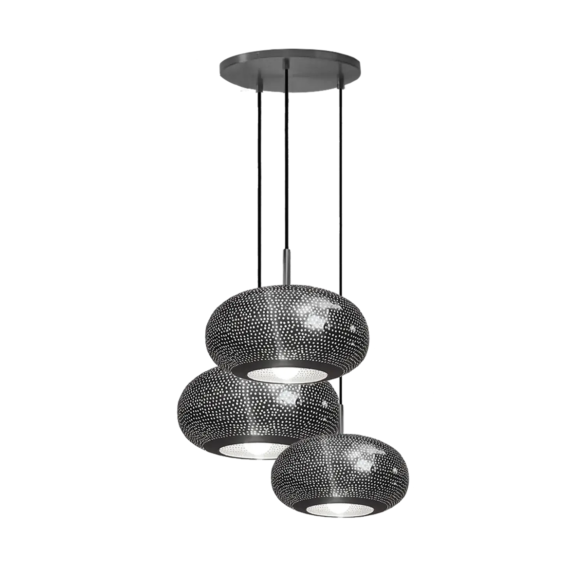 Dounia Home - DH-LIL3LIG-SM-AB - Lila 3 Light Chandelier - Antique Brass