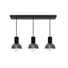 Dounia Home - DH-MARLIN3-MGM - Maria linear 3 globe chandelier - Matte Gun Metal