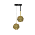 Dounia Home - DH-KOR2LIG-MGM - Kora 2 Light Chandelier - Matte Gun Metal