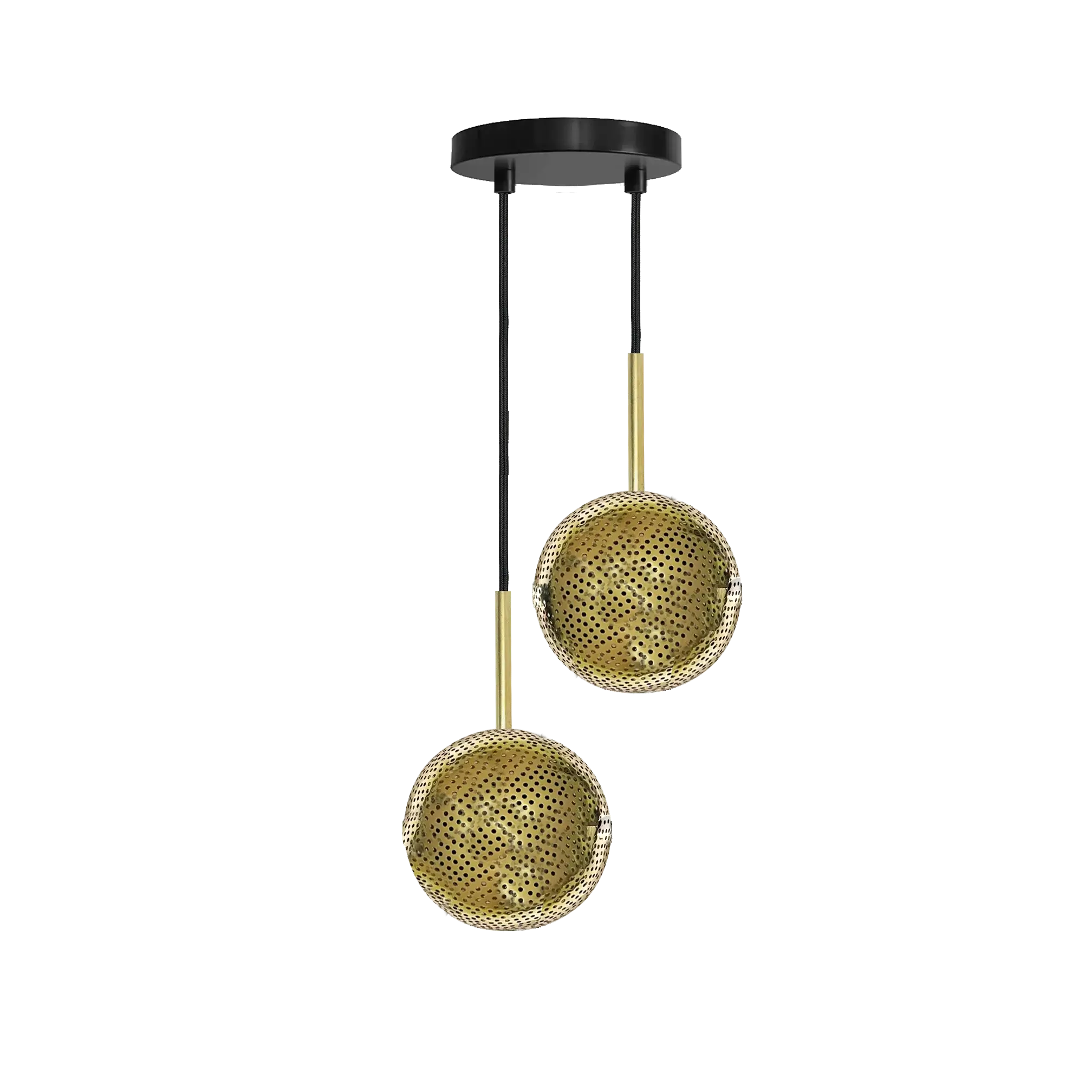 Dounia Home - DH-KOR2LIG-MGM - Kora 2 Light Chandelier - Matte Gun Metal