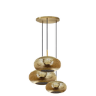 Dounia Home - DH-LIL3LIG-SM-NIK - Lila 3 Light Chandelier - Brushed Nickel Silver