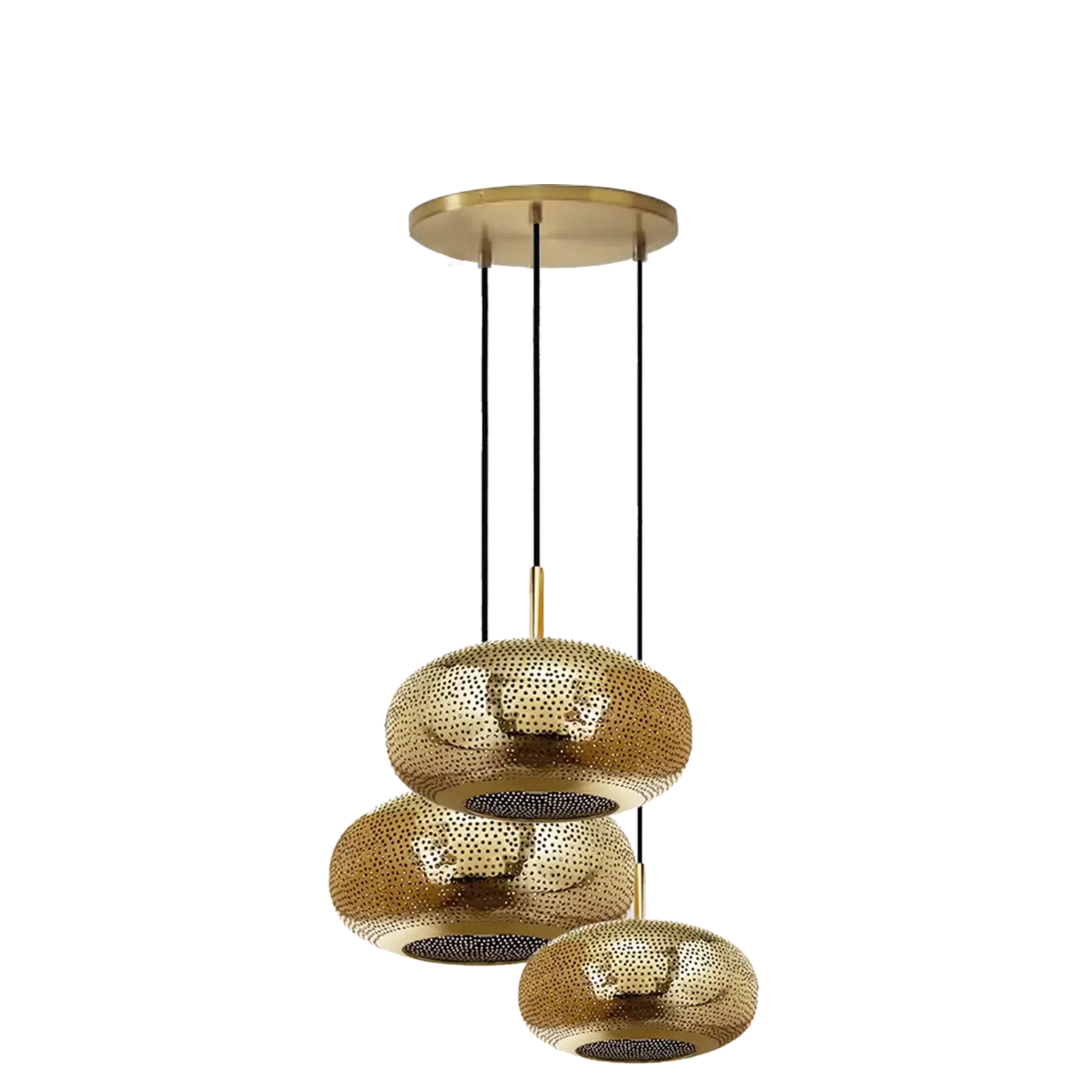 Dounia Home - DH-LIL3LIG-SM-NIK - Lila 3 Light Chandelier - Brushed Nickel Silver