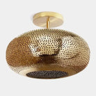 Dounia Home - DH-LILCEIFLU-SM-NIK - Lila Ceiling Flush Mount - Brushed Nickel Silver