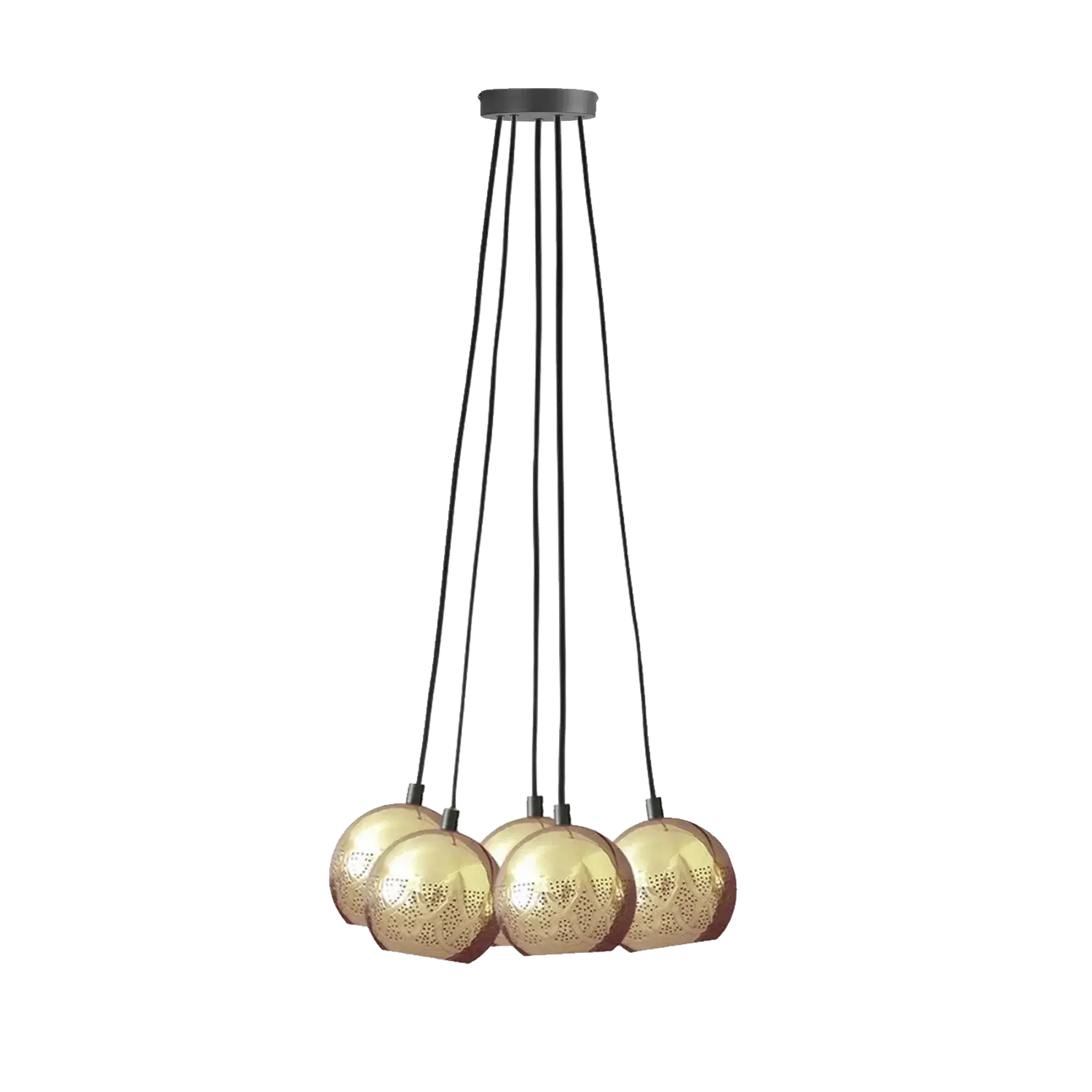 Dounia Home - DH-NURCLUCHA-NIK - Nur Cluster Chandelier - Brushed Nickel Silver