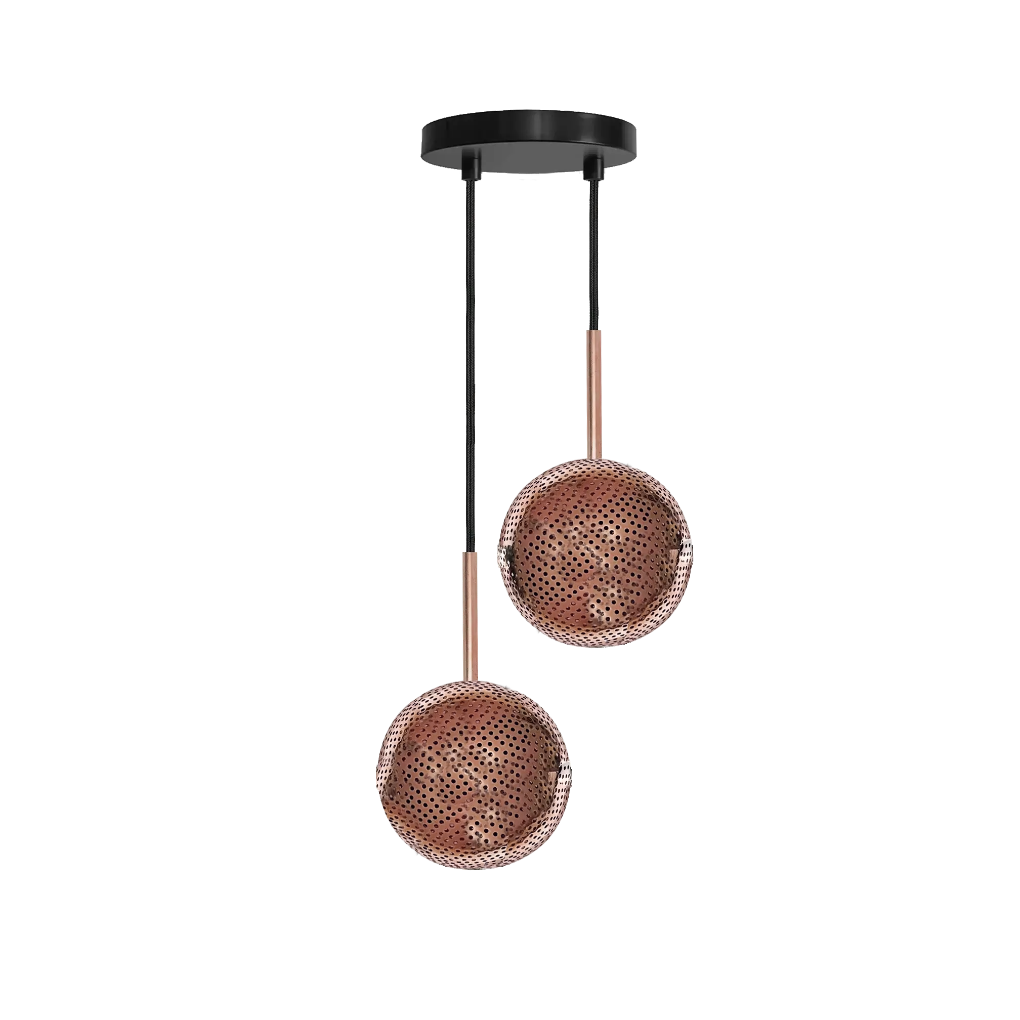 Dounia Home - DH-KOR2LIG-PC - Kora 2 Light Chandelier - Polished Copper