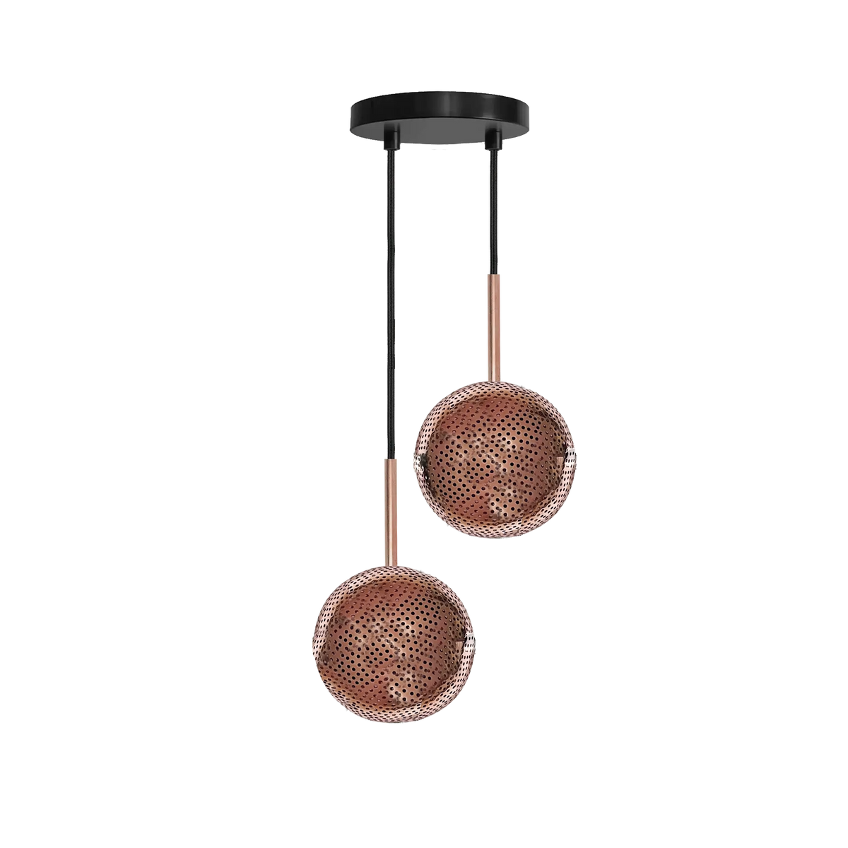 Dounia Home - DH-KOR2LIG-PC - Kora 2 Light Chandelier - Polished Copper