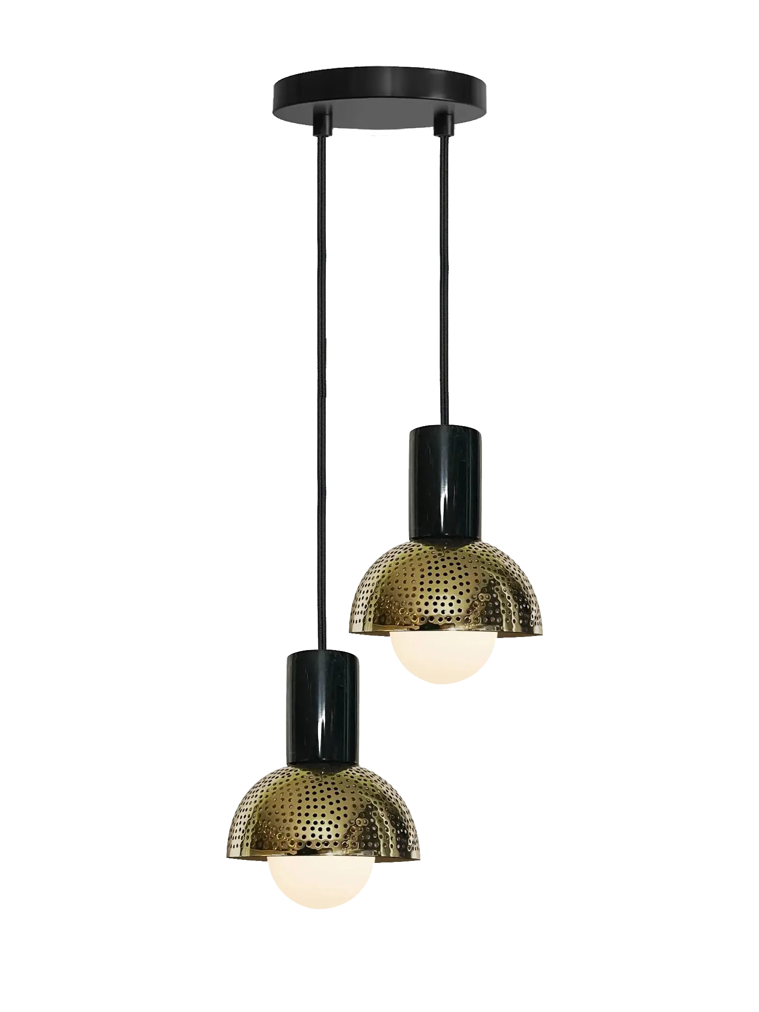 Dounia Home - DH-MAR2LIG-BRS - Maria 2 Light Chandelier - Polished Brass