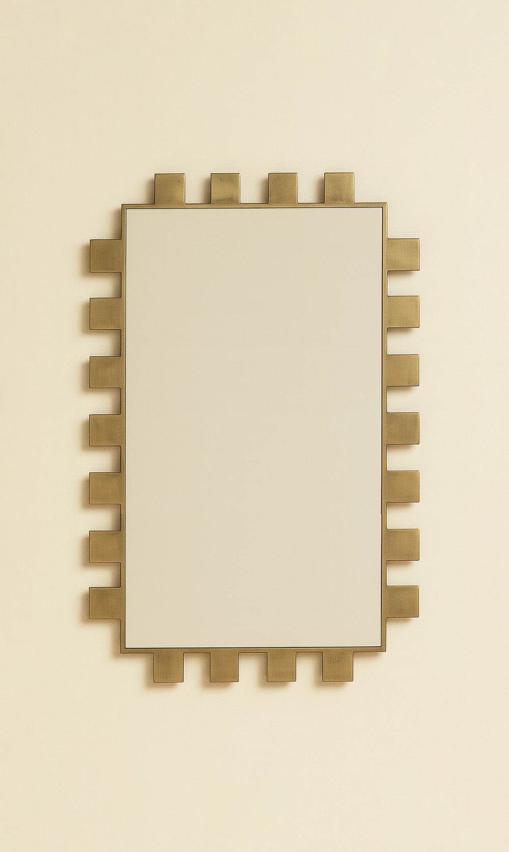 Dounia Home - DH-CHEWALMIR-MGM - Checkered Wall Mirror - Matte Gun Metal