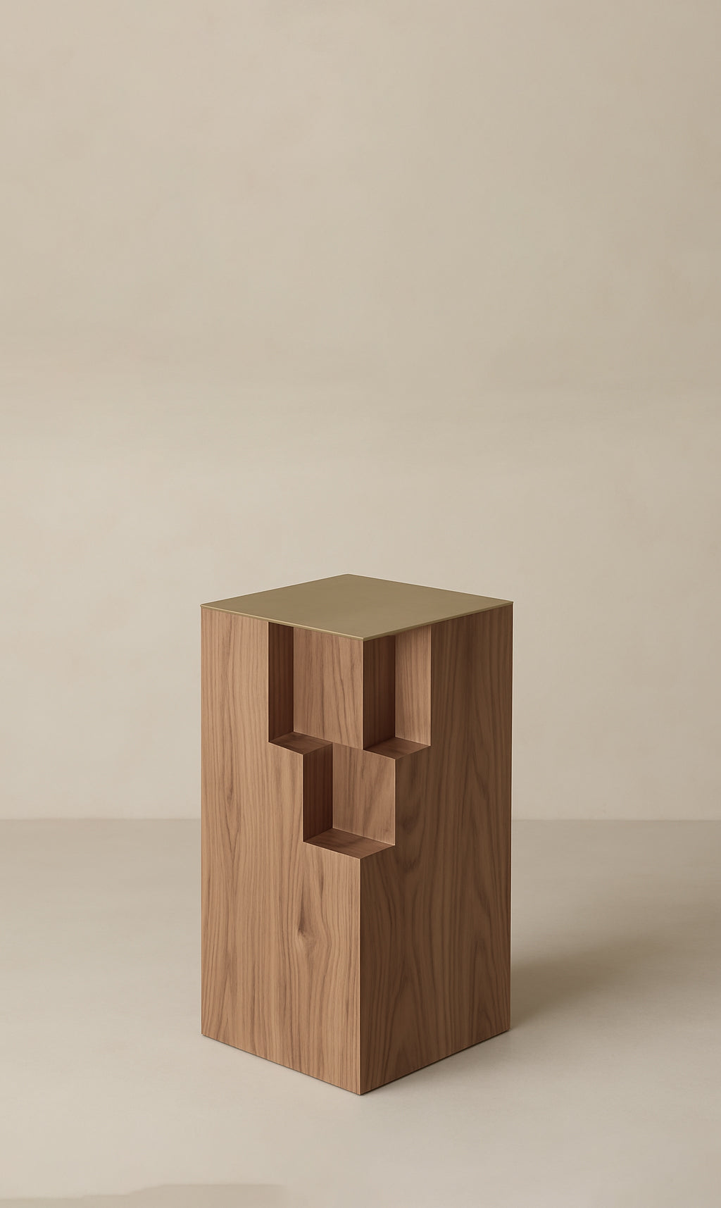 Dounia Home - DH-CHESIDTAB-AB - Checkered Side Table - Antique Brass