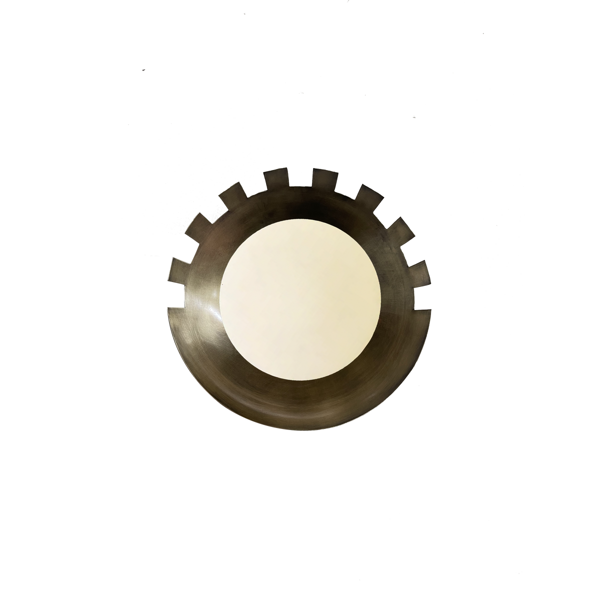 Dounia Home - DH-CHEROUWAL-MD-MGM - Checkered Round Wall Sconce - Matte Gun Metal