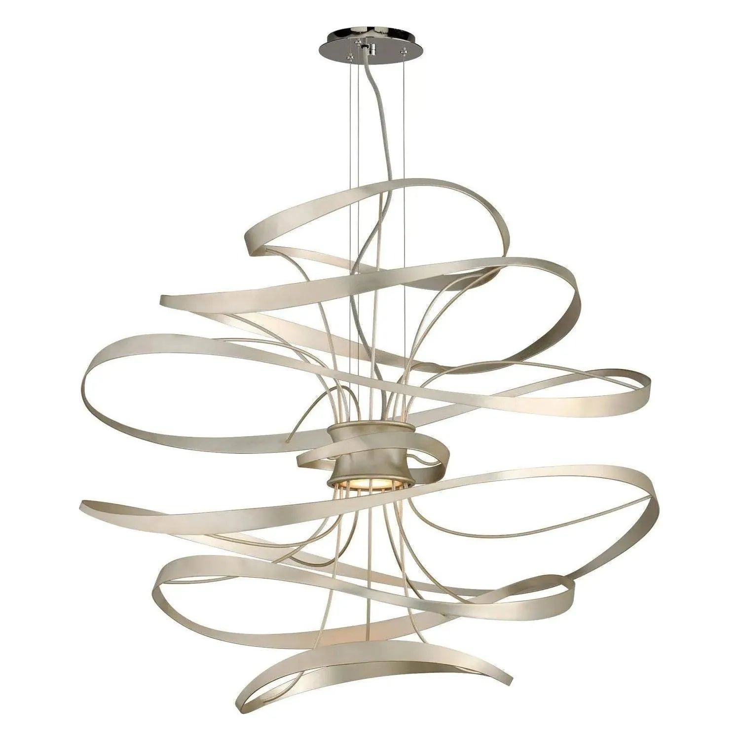 Corbett Lighting - Calligraphy LED Chandelier - 213-42-SL/SS | Montreal Lighting & Hardware