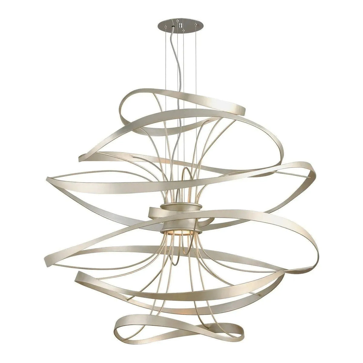 Corbett Lighting - Calligraphy LED Chandelier - 213-44-SL/SS | Montreal Lighting & Hardware