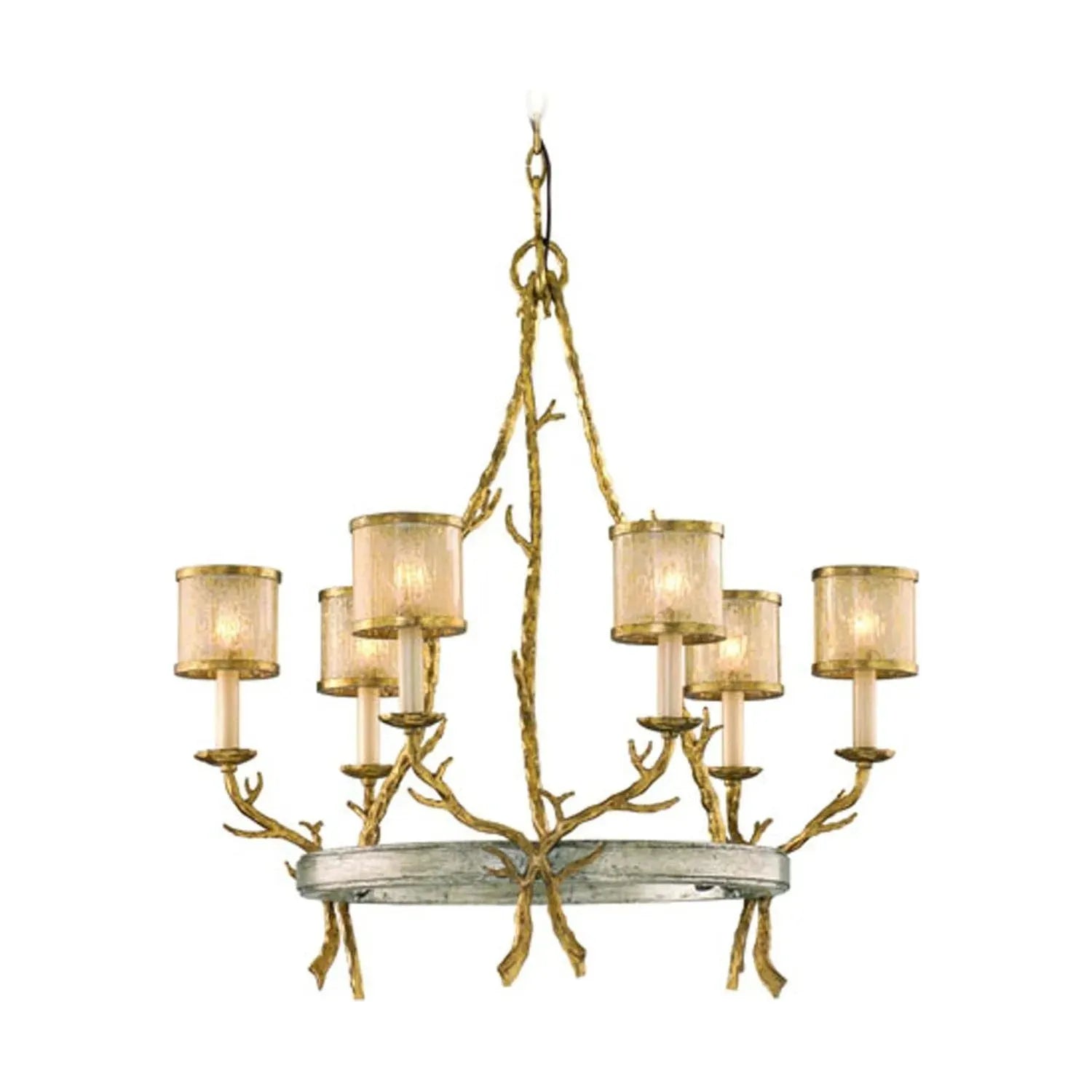 Corbett Lighting - Parc Royale Chandelier - 66-06-VGL/SSL | Montreal Lighting & Hardware