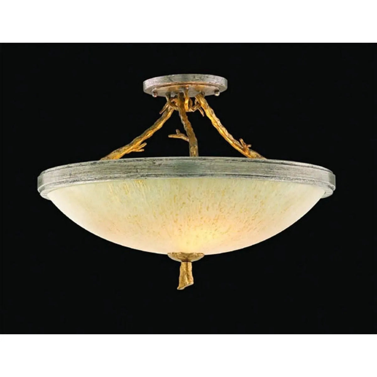 Corbett Lighting - Parc Royale Semi Flush Mount - 66-33-VGL/SSL | Montreal Lighting & Hardware