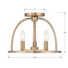 Crystorama - Abbott Ceiling Mount - ABB-3003-BK_CEILING | Montreal Lighting & Hardware