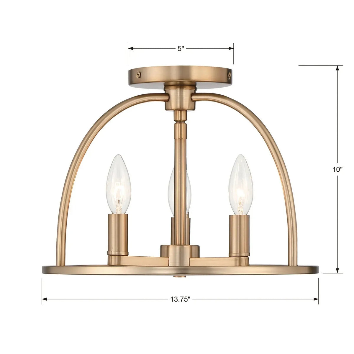Crystorama - Abbott Ceiling Mount - ABB-3003-BK_CEILING | Montreal Lighting & Hardware