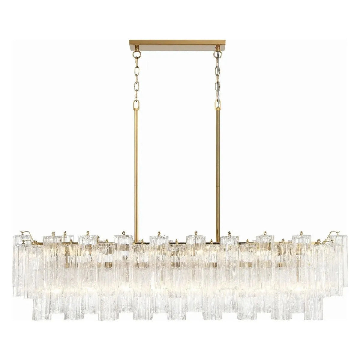 Crystorama - Addis Linear Chandelier - ADD-317-AG-CL | Montreal Lighting & Hardware