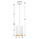 Crystorama - Alston One Light Mini Chandelier - 8680-MK-WH | Montreal Lighting & Hardware