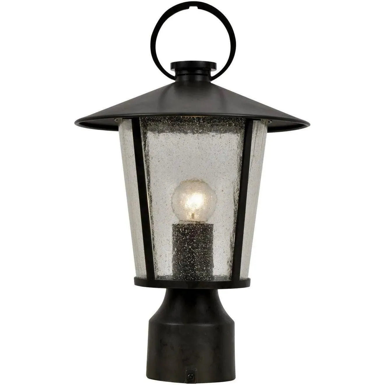 Crystorama - Andover One Light Outdoor Lantern Post - AND-9207-SD-MK | Montreal Lighting & Hardware
