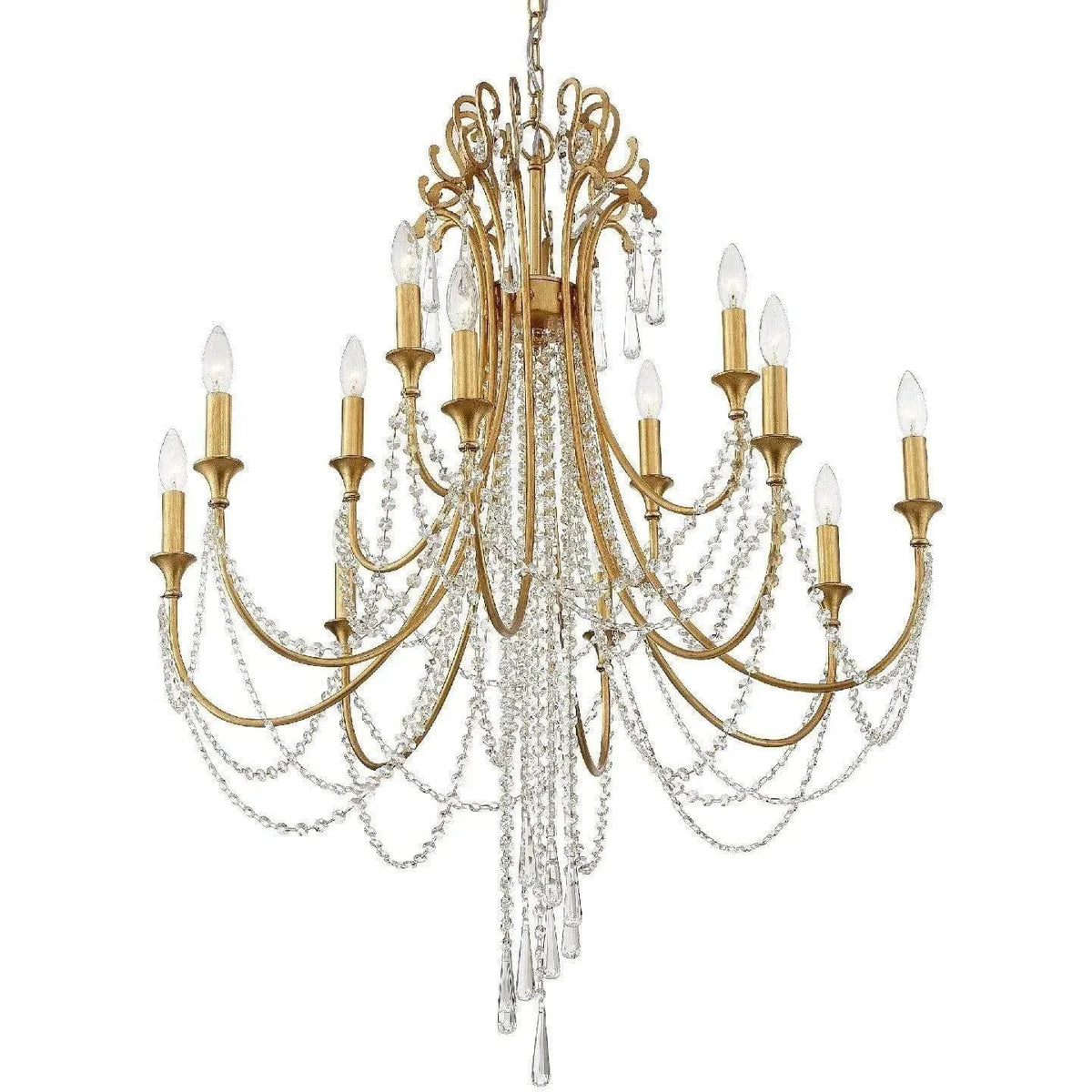 Crystorama - Arcadia 12 Light Chandelier - ARC-1909-GA-CL-MWP | Montreal Lighting & Hardware