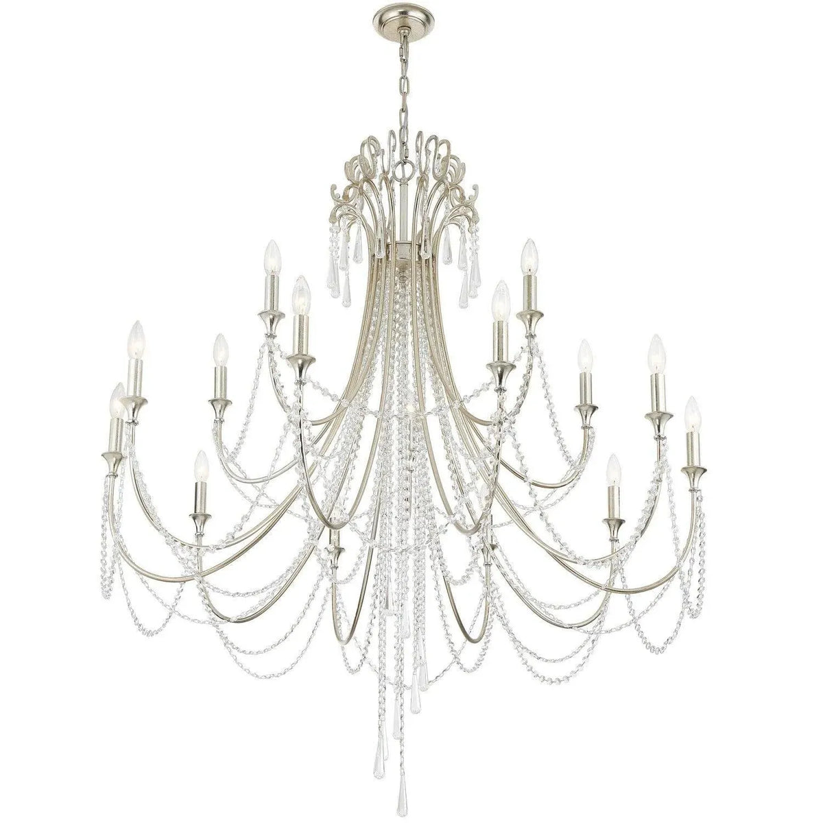 Crystorama - Arcadia Chandelier - ARC-1919-SA-CL-MWP | Montreal Lighting & Hardware