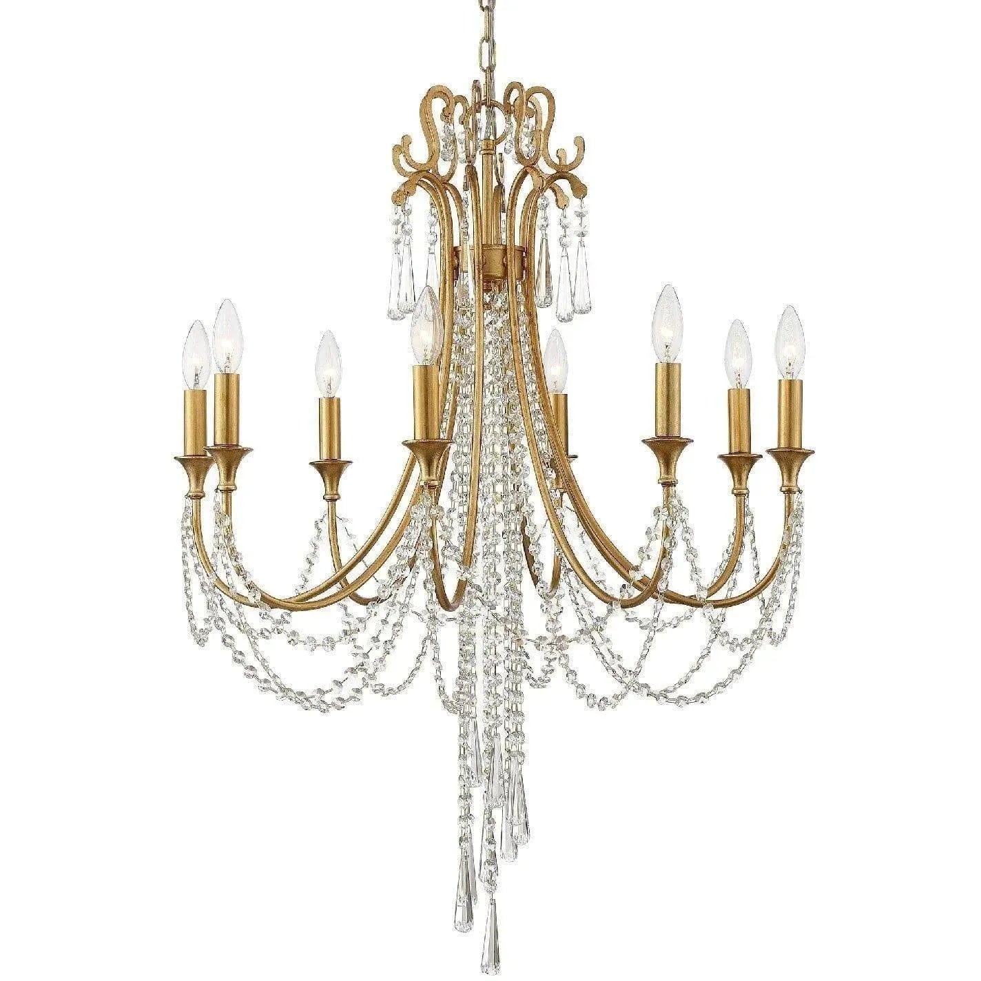 Crystorama - Arcadia Eight Light Chandelier - ARC-1908-GA-CL-MWP | Montreal Lighting & Hardware