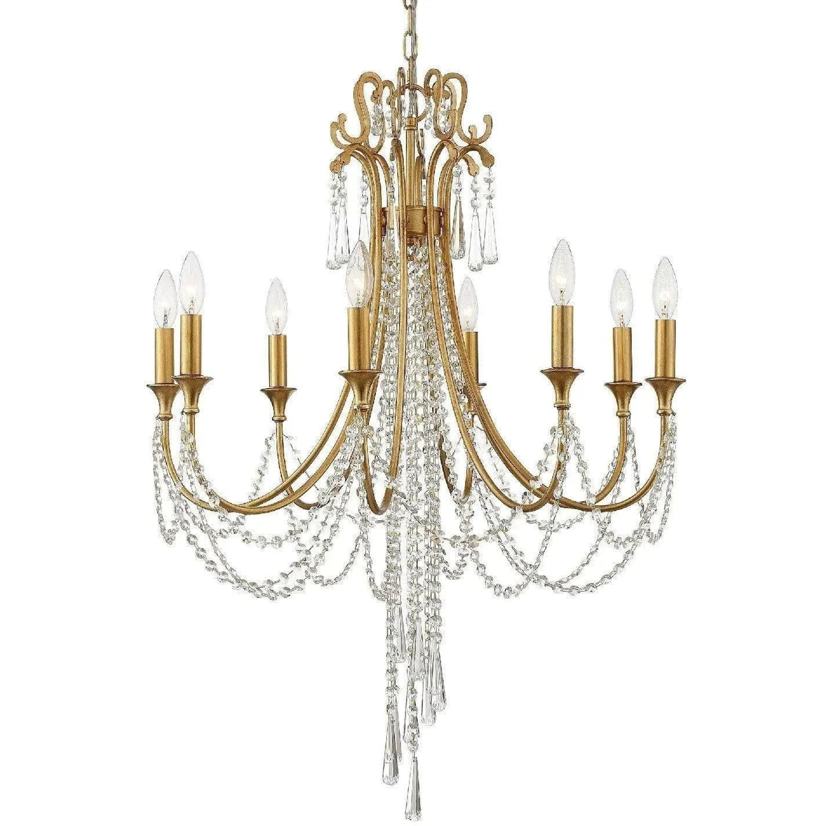 Crystorama - Arcadia Eight Light Chandelier - ARC-1908-GA-CL-MWP | Montreal Lighting & Hardware