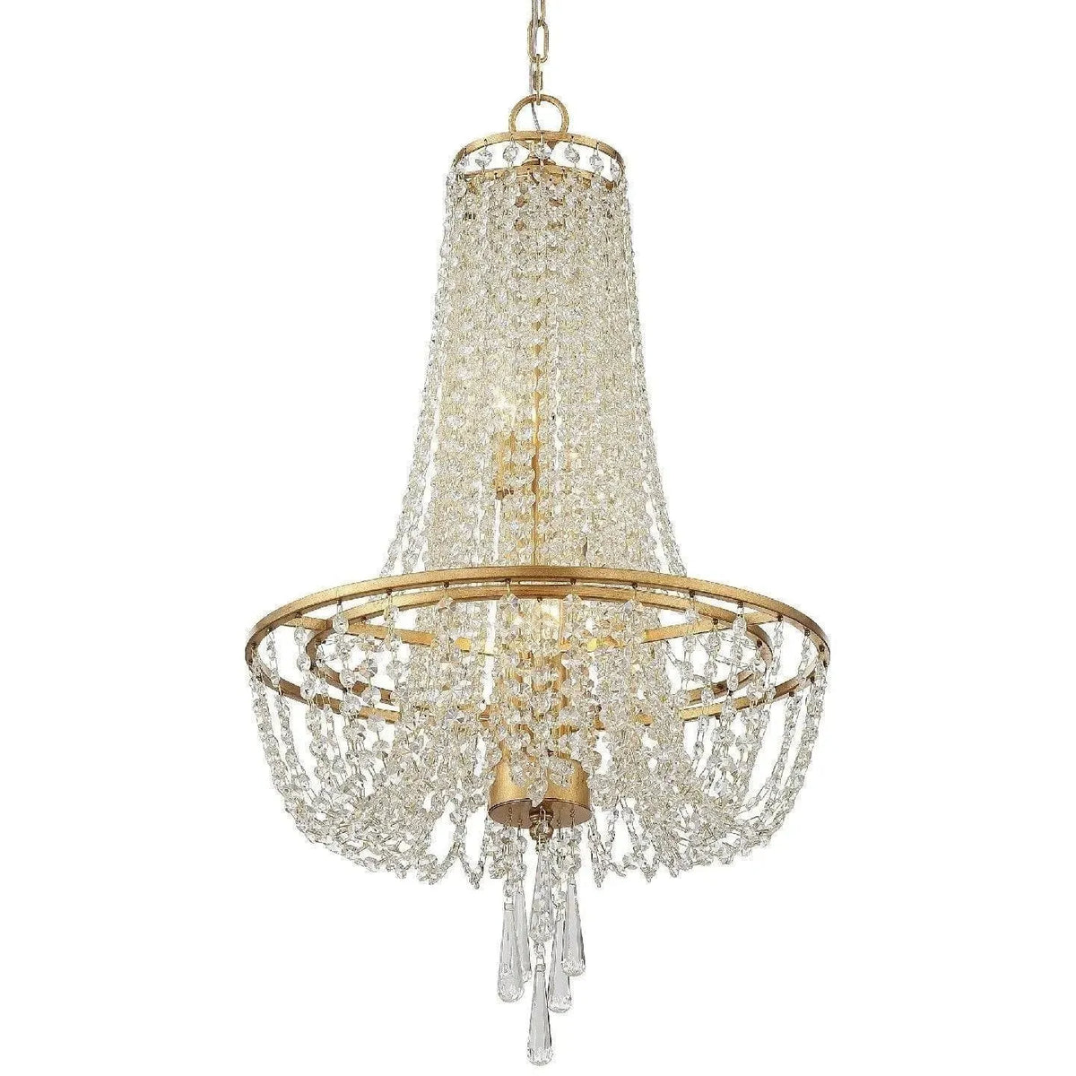 Crystorama - Arcadia Four Light Chandelier - ARC-1907-GA-CL-MWP | Montreal Lighting & Hardware